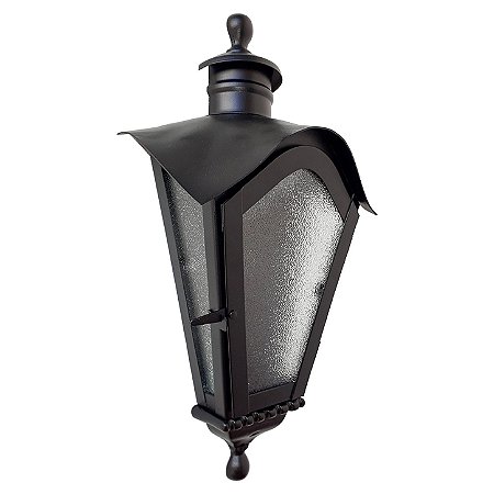Arandela De Ferro Colonial Sinhá Meia Taça 1514/A Cor Preta 64x40cm