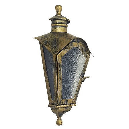 Arandela De Ferro Colonial Sinhá Meia Taça 1511/A Cor Ouro Velho