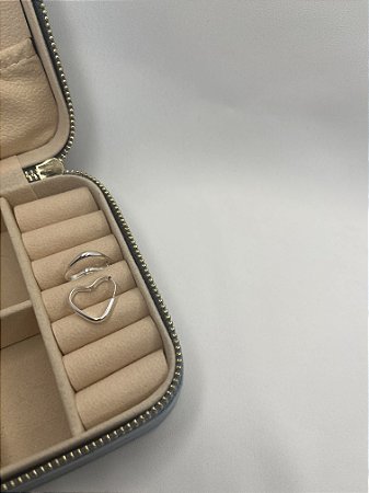 Brinco Argola Prata 925 Coração 1,5cm Fio Anatômico 2MM