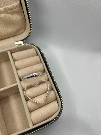 Brinco Argola Grossa Prata Coração 2,4cm Fio Anatômico 4MM