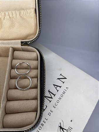 Brinco Argola Prata 925 Redondo 1,8cm Fio Anatômico