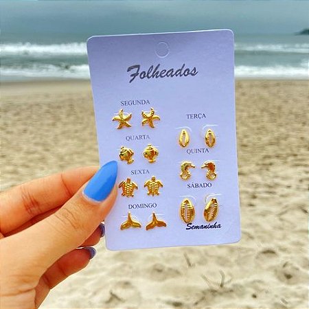 Brinco Semaninha Banhado a Ouro 18k