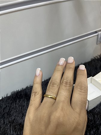 Aliança 3MM Compromisso Aço Inoxidável Banhado