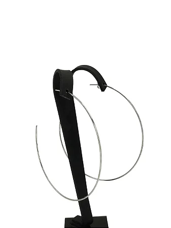 Brinco Argola Fio Redondo 9cm em Aço Inoxidável
