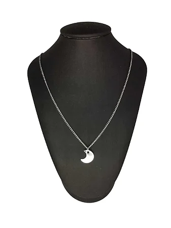 Colar Corrente Lua Lisa Tamanho G em Aço Inoxidável