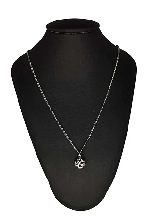 Colar Corrente Trevo em Aço Inoxidável 45cm