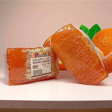 Sabonete em Barra com Bucha Vegetal 300g - Mexerica