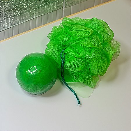 Sabonete Bola com Esponja 180g - Capim Limão