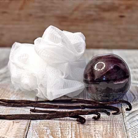 Sabonete Bola com Esponja 180g - Vanilla