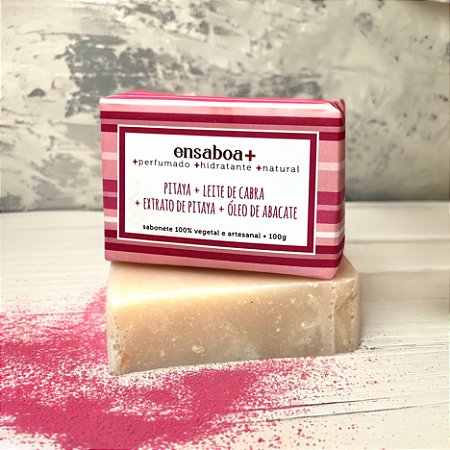 Sabonete em Barra 100g - Pitaya + Leite de Cabra + Extrato de Pitaya + Óleo de Abacate