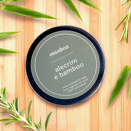 Vela Lata 90g - Alecrim e Bamboo