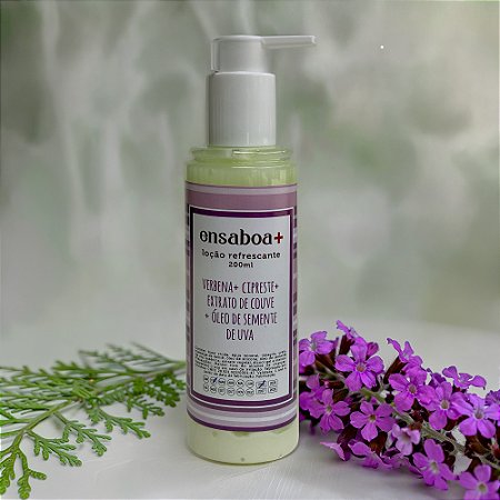 Loção Refrescante 200 ml - Verbena + Cipreste + Extrato de Couve + Óleo de Semente de Uva