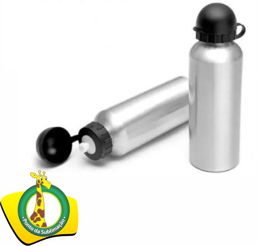 Squeeze Alumínio 500ml Bico Bolinha Slim - Prata