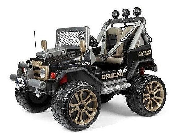 Mini Carro Carrinho Jeep Elétrico Infantil 2 Lugares Gaucho 24v 4x4 Off Road - Peg-Pérego