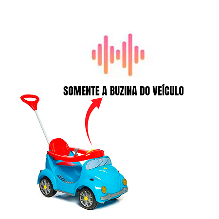 Buzina Para Carrinho de Passeio Calesita Original - Bibi