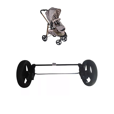 Conjunto De Rodas Traseira Carrinho Bebe Olympus Galzerano Original