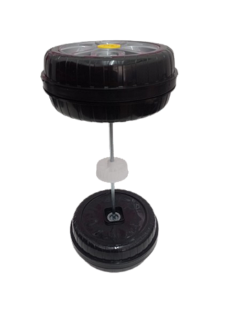 Kit 2 Rodas Com Eixo Completo Carrinho Passeio Fusca Fouks Calesita