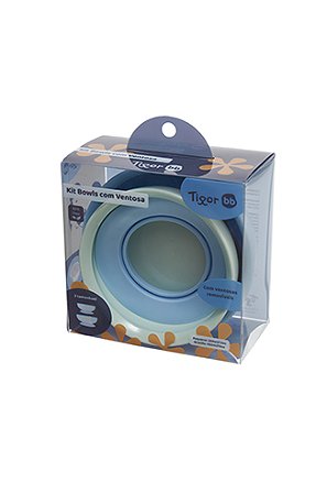 Kit Bowls com ventosa prato Tigor Azul