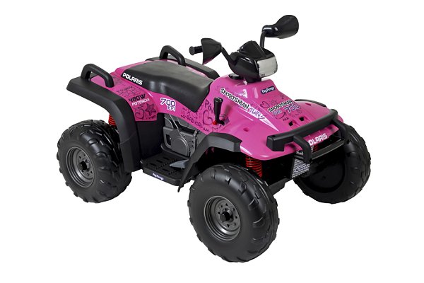 Quadriciclo Elétrico Polaris Sportsman 700 Twin 12v Rosa Menina - Peg Perego