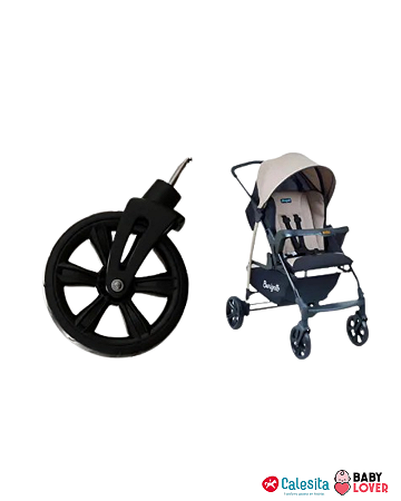 Roda Dianteira Carrinho Ecco Burigotto Preto