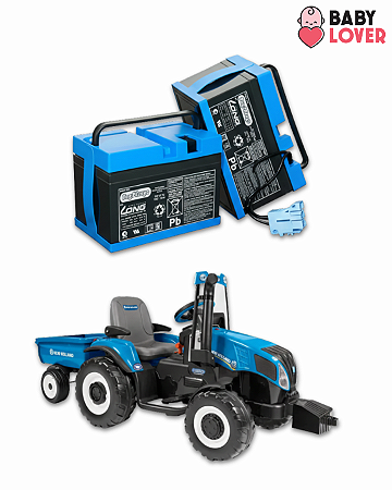 Bateria para Trator Elétrico Infantil New Holland T8 – Peg Perego