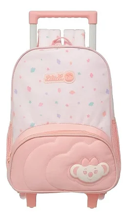 Mochila De Rodinha Com Alcas Lilica Ripilica Bb Aquarela Coral-claro Lilica Ripilica
