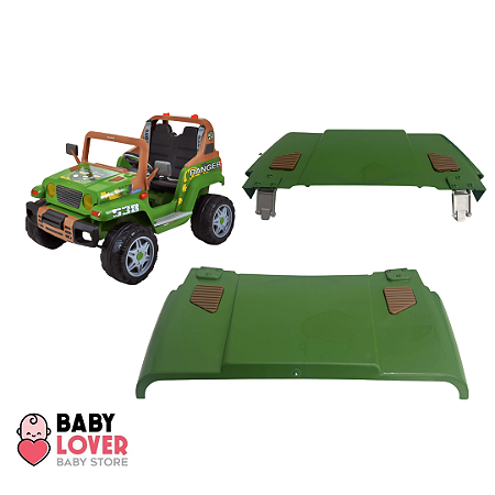 Capô Do Carro Eletrico Jipe Peg Perego Ranger 538 12v Verde NÃO acompanha ADESIVO