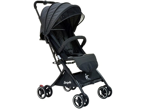 Carrinho de Passeio Bebe Infantil IT Black Compacto - Burigotto