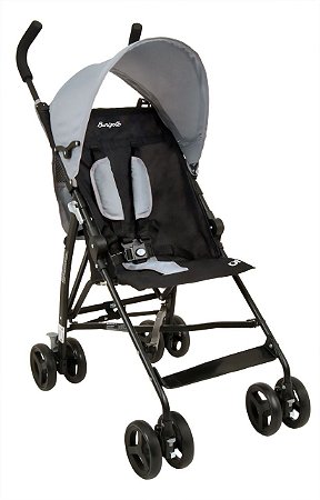 Carrinho de Bebê Infantil Oi Gray Black - Burigotto