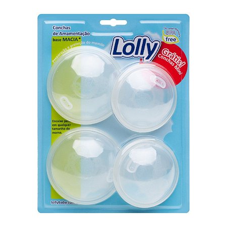 Concha Seios para Amamentação Extra Macia c/2 +2 Mini Conchas - Lolly