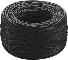 CABO LAN 4PX24 CAT5E DUPLA CAPA PRETO BLINDADO A METRO
