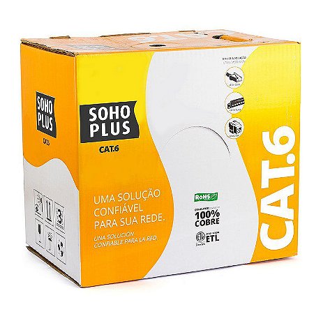 CABO DE REDE CAT6 FURUKAWA SOHO PLUS PRETO