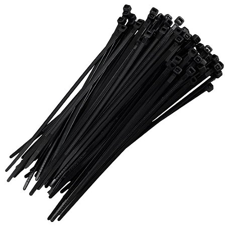 ABRACADEIRA DE NYLON 3,6MM X 150MM PRETO 100 PCS