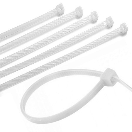 ABRACADEIRA DE NYLON 3,6MM X 150MM BRANCA 100 PCS
