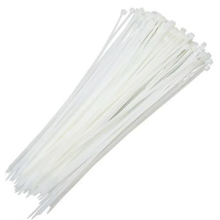 ABRACADEIRA DE NYLON 2,5MM X 100MM BRANCA 100 PCS