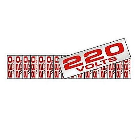ETIQUETA DE VOLTAGEM 220 VOLTS