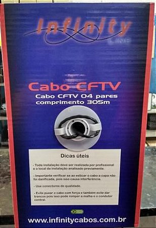 CABO CFTV 4 PARES CAT5 305 MT PT INFINITY