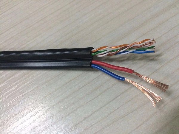 CABO DE REDE COM ALIMENTAÇÃO CFTV 4 PARES 2X1.00MM COBRE 100MTS (BRANCO) SINTELL