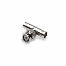 ADAPTADOR BNC NIQUEL-BNC MACHO P 2 BNC FEMEA  ADAPTADOR T METALICO