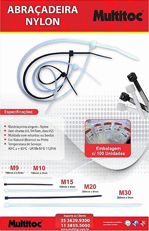 ABRAÇADEIRA NYLON M 30 MULTITOC /BR
