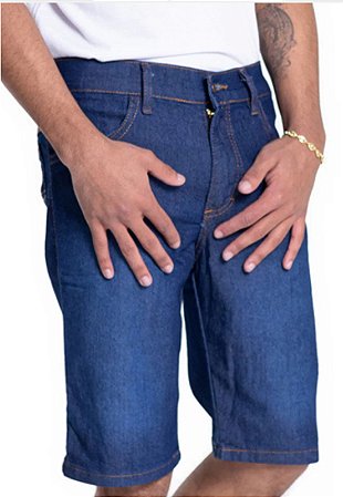 Bermuda Jeans Masculina Tradicional Azul Versatti Original Maragogi