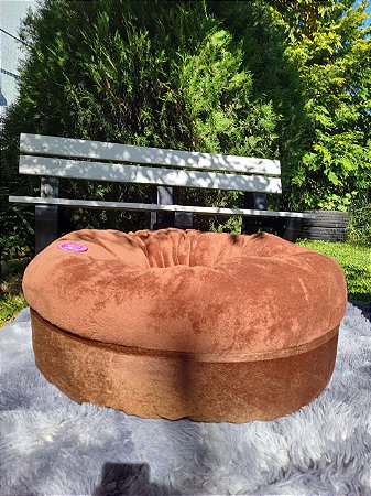 Caminha Cachorros Gigante Super Alta e Macia - Puff Marrom Térmica