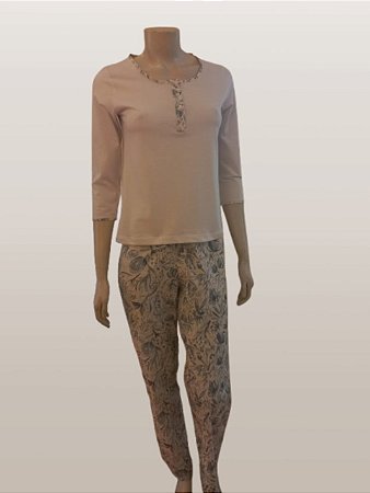 Pijama Alice Calça Floral Tulipa