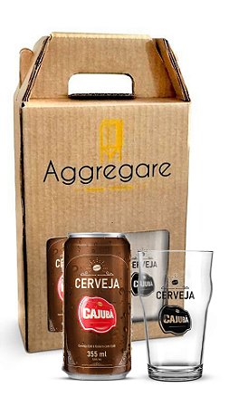 Kit Presente Cerveja Cajubá Lata + Copo