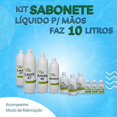 Kit Sabonete Líquido para Mãos Faz 10Lt