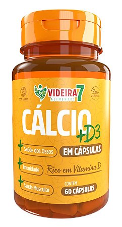 Calcio (830 mg) + D3 (200 UI) 60 CAPS - VIDEIRA 7