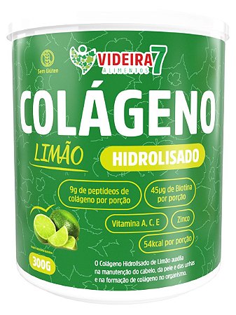 COLAGENO HIDROLISADO C/ VIT E MIN + BIOTINA LIMAO 300G - VIDEIRA 7