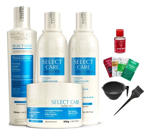 Kit Prohall Select One + Kit Manutenção Select Care +brindes