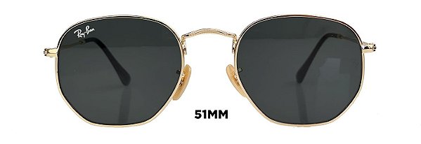 Oculos Ray-Ban Hexagonal Marshal - Preto e Lente G15 RB3648