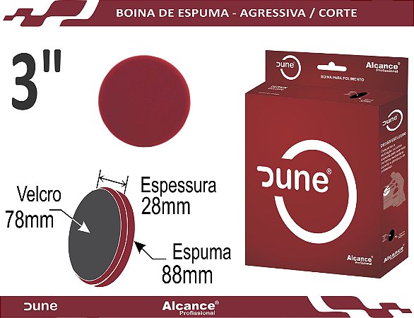 ALCANCE BOINA DE ESPUMA LISA VERMELHA 85MM